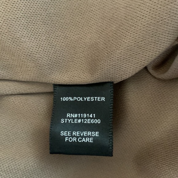 DOUBLE ZERO Taupe-Brown wrap dress with faux suede tie & Ruffled bottom Size S - Picture 8 of 12